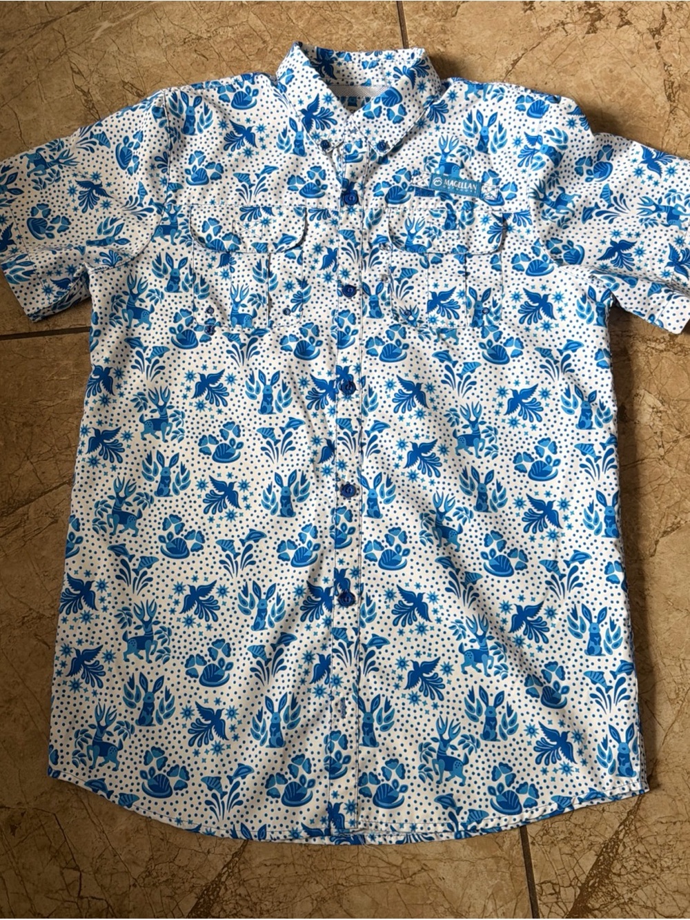 Boys Magellan XL Mexican Talavera Print Shirt